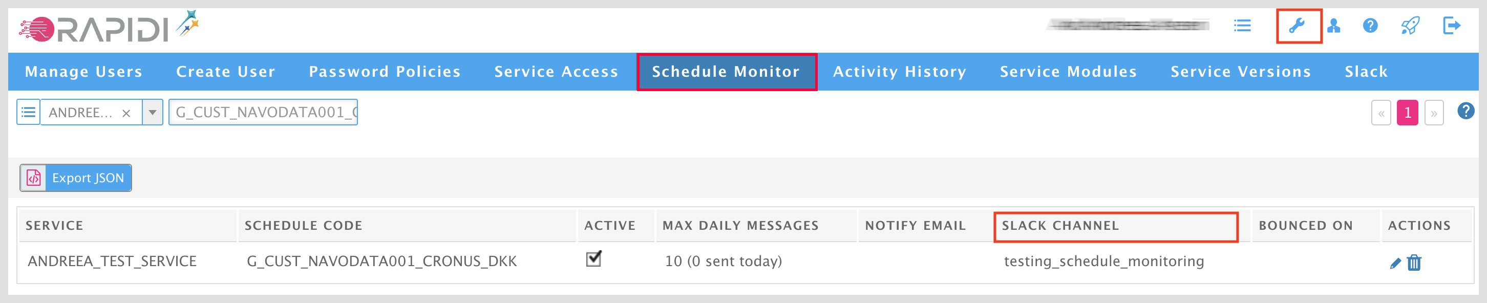 Adding Slack Channel to Schedule Monitoring